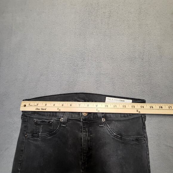 Rag & Bone Jeans Womens 32 Black Skinny Jegging Distressed Stretch Denim - Picture 10 of 12